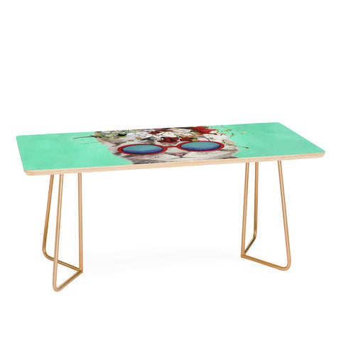 Coco de Paris Flower Power Cat turquoise Coffee Table