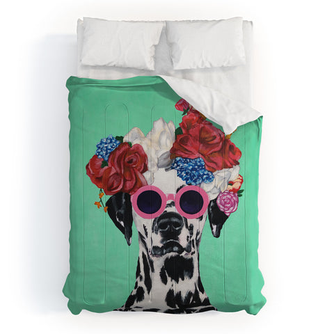 Coco de Paris Flower Power Dalmatian turquoise Comforter