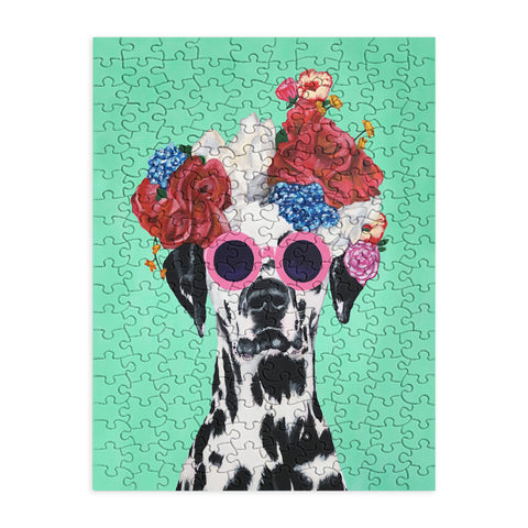 Coco de Paris Flower Power Dalmatian turquoise Puzzle