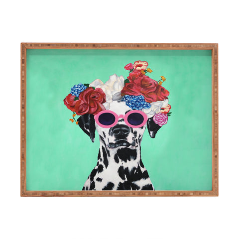 Coco de Paris Flower Power Dalmatian turquoise Rectangular Tray