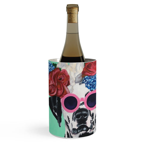 Coco de Paris Flower Power Dalmatian turquoise Wine Chiller