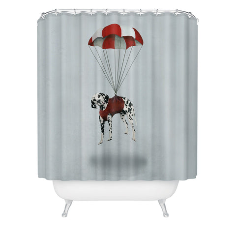 Coco de Paris Flying Dalmatian Shower Curtain