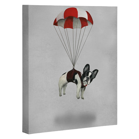 Coco de Paris Flying Frenchie Art Canvas