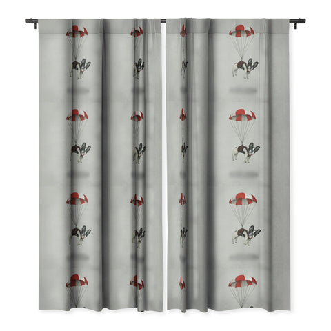 Coco de Paris Flying Frenchie Blackout Window Curtain