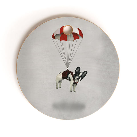 Coco de Paris Flying Frenchie Cutting Board Round