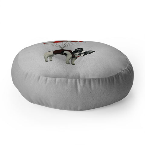 Coco de Paris Flying Frenchie Floor Pillow Round