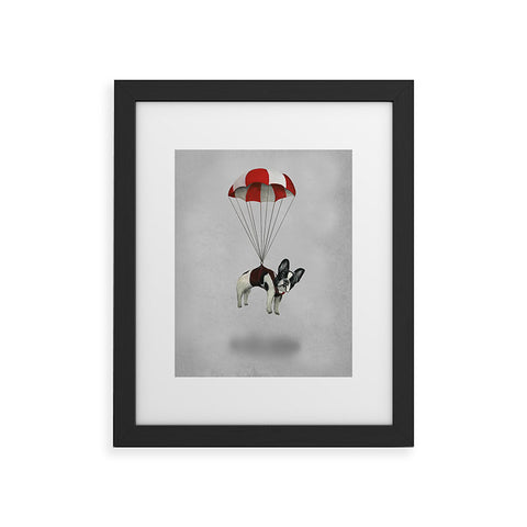 Coco de Paris Flying Frenchie Framed Art Print
