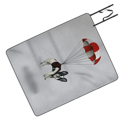 Coco de Paris Flying Frenchie Picnic Blanket