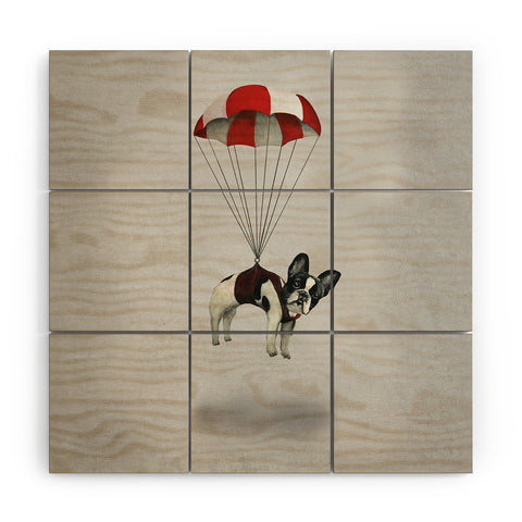 Coco de Paris Flying Frenchie Wood Wall Mural