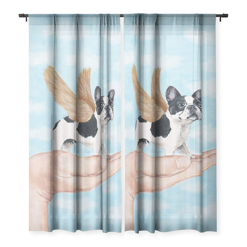 Coco de Paris Frenchie with golden wings Sheer Non Repeat