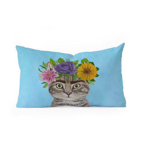 Coco de Paris Frida Kahlo Cat Oblong Throw Pillow
