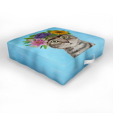 Coco de Paris Frida Kahlo Cat Outdoor Floor Cushion