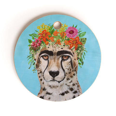Coco de Paris Frida Kahlo Cheetah Cutting Board Round