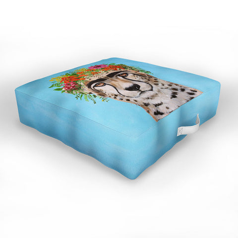 Coco de Paris Frida Kahlo Cheetah Outdoor Floor Cushion