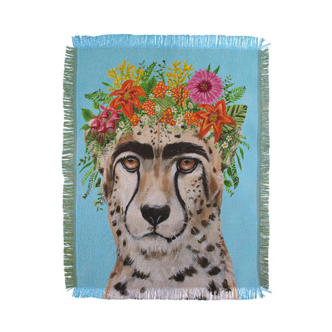 Coco de Paris Frida Kahlo Cheetah Throw Blanket
