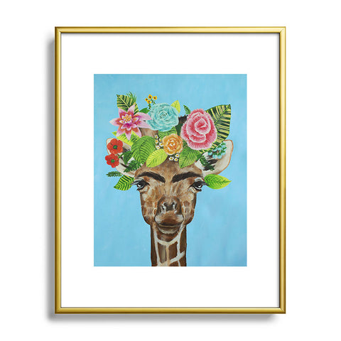 Coco de Paris Frida Kahlo Giraffe Metal Framed Art Print