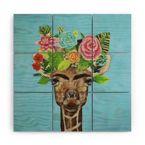Coco de Paris Frida Kahlo Giraffe Wood Wall Mural