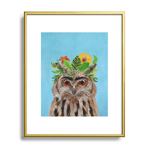 Coco de Paris Frida Kahlo Owl Metal Framed Art Print