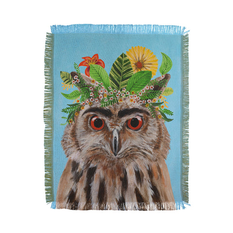 Coco de Paris Frida Kahlo Owl Throw Blanket
