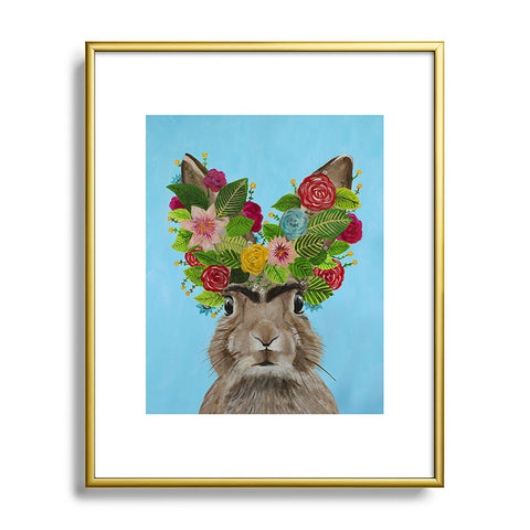 Coco de Paris Frida Kahlo Rabbit Metal Framed Art Print