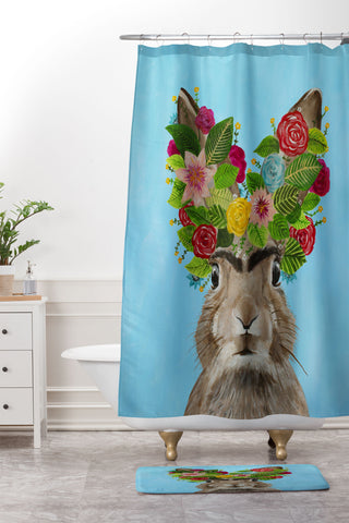 Coco de Paris Frida Kahlo Rabbit Shower Curtain And Mat