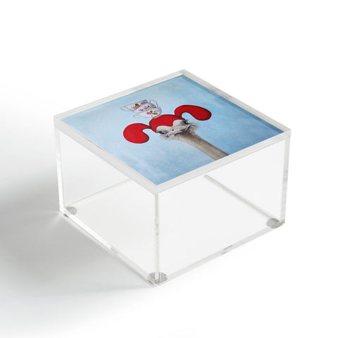Coco de Paris Funny ostrich with stacking teacups Acrylic Box
