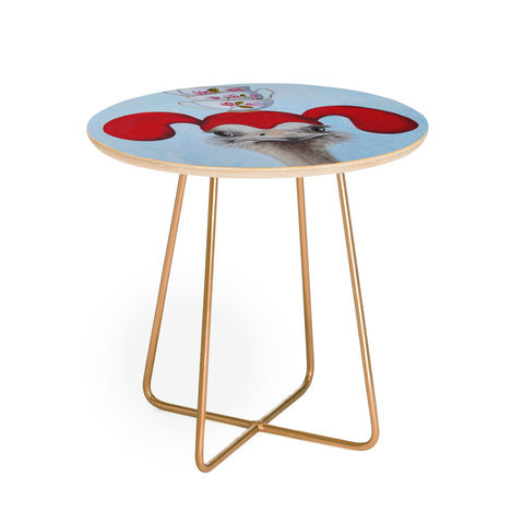 Coco de Paris Funny ostrich with stacking teacups Round Side Table