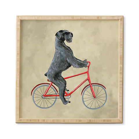 Coco de Paris Giant schnauzer on bicycle Framed Wall Art