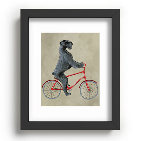 Coco de Paris Giant schnauzer on bicycle Recessed Framing Rectangle