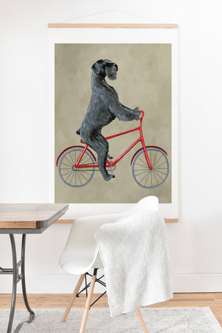 Coco de Paris Giant schnauzer on bicycle Art Print And Hanger