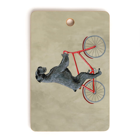 Coco de Paris Giant schnauzer on bicycle Cutting Board Rectangle
