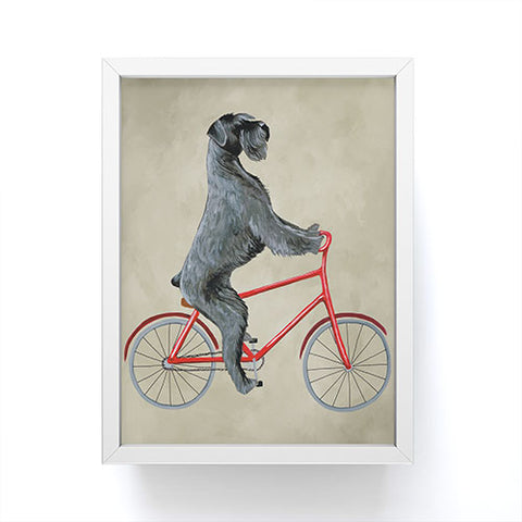 Coco de Paris Giant schnauzer on bicycle Framed Mini Art Print