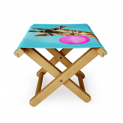Coco de Paris Giraffe blowing bubblegum Folding Stool