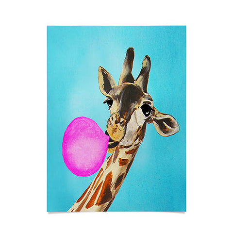 Coco de Paris Giraffe blowing bubblegum Poster