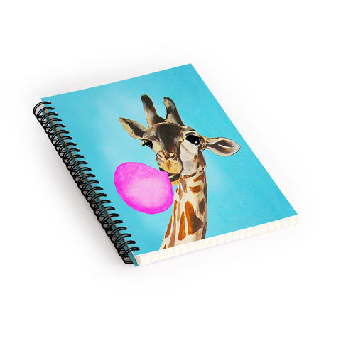 Coco de Paris Giraffe blowing bubblegum Spiral Notebook