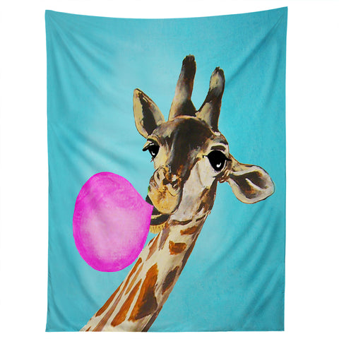 Coco de Paris Giraffe blowing bubblegum Tapestry