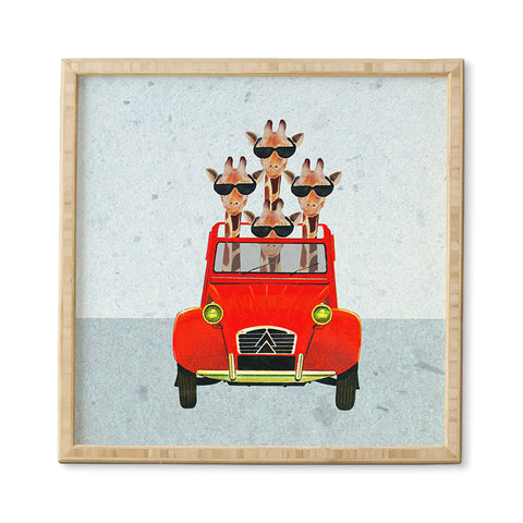Coco de Paris Giraffes on holiday Framed Wall Art