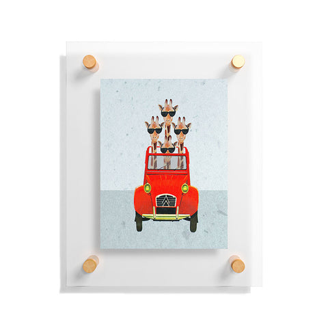 Coco de Paris Giraffes on holiday Floating Acrylic Print