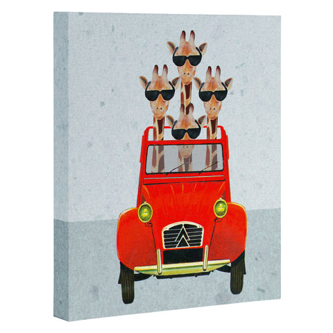 Coco de Paris Giraffes on holiday Art Canvas