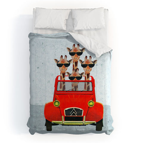 Coco de Paris Giraffes on holiday Comforter