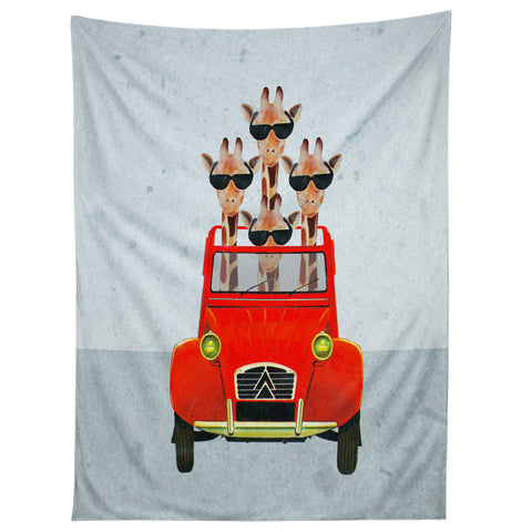 Coco de Paris Giraffes on holiday Tapestry