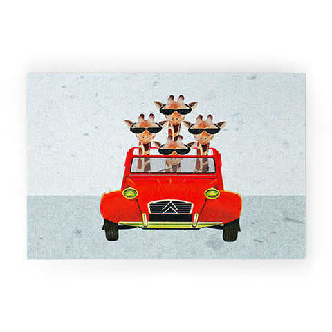 Coco de Paris Giraffes on holiday Welcome Mat