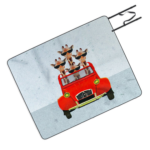 Coco de Paris Giraffes on holiday Picnic Blanket