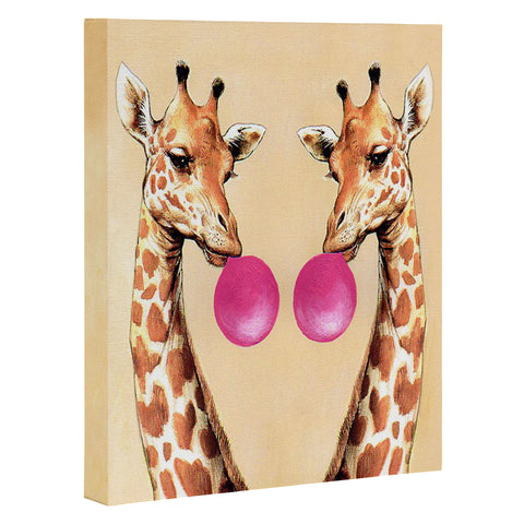 Coco de Paris Giraffes with bubblegum 1 Art Canvas