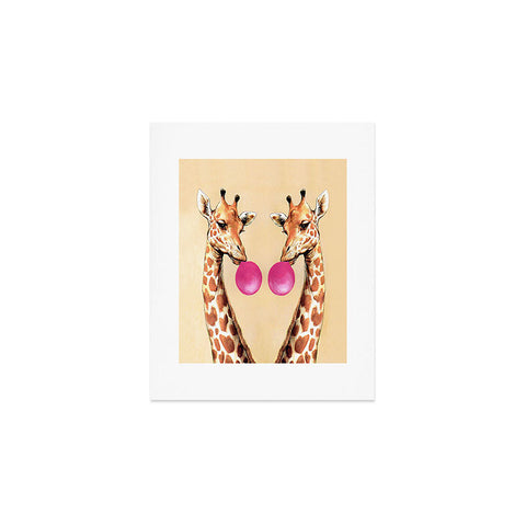 Coco de Paris Giraffes with bubblegum 1 Art Print