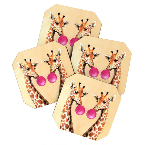 Coco de Paris Giraffes with bubblegum 1 Coaster Set