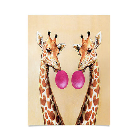 Coco de Paris Giraffes with bubblegum 1 Poster