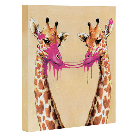 Coco de Paris Giraffes with bubblegum 2 Art Canvas