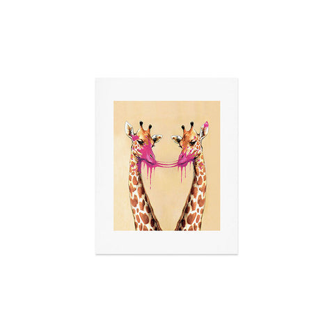 Coco de Paris Giraffes with bubblegum 2 Art Print