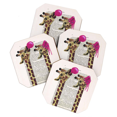 Coco de Paris Giraffes With Bubblegum Coaster Set